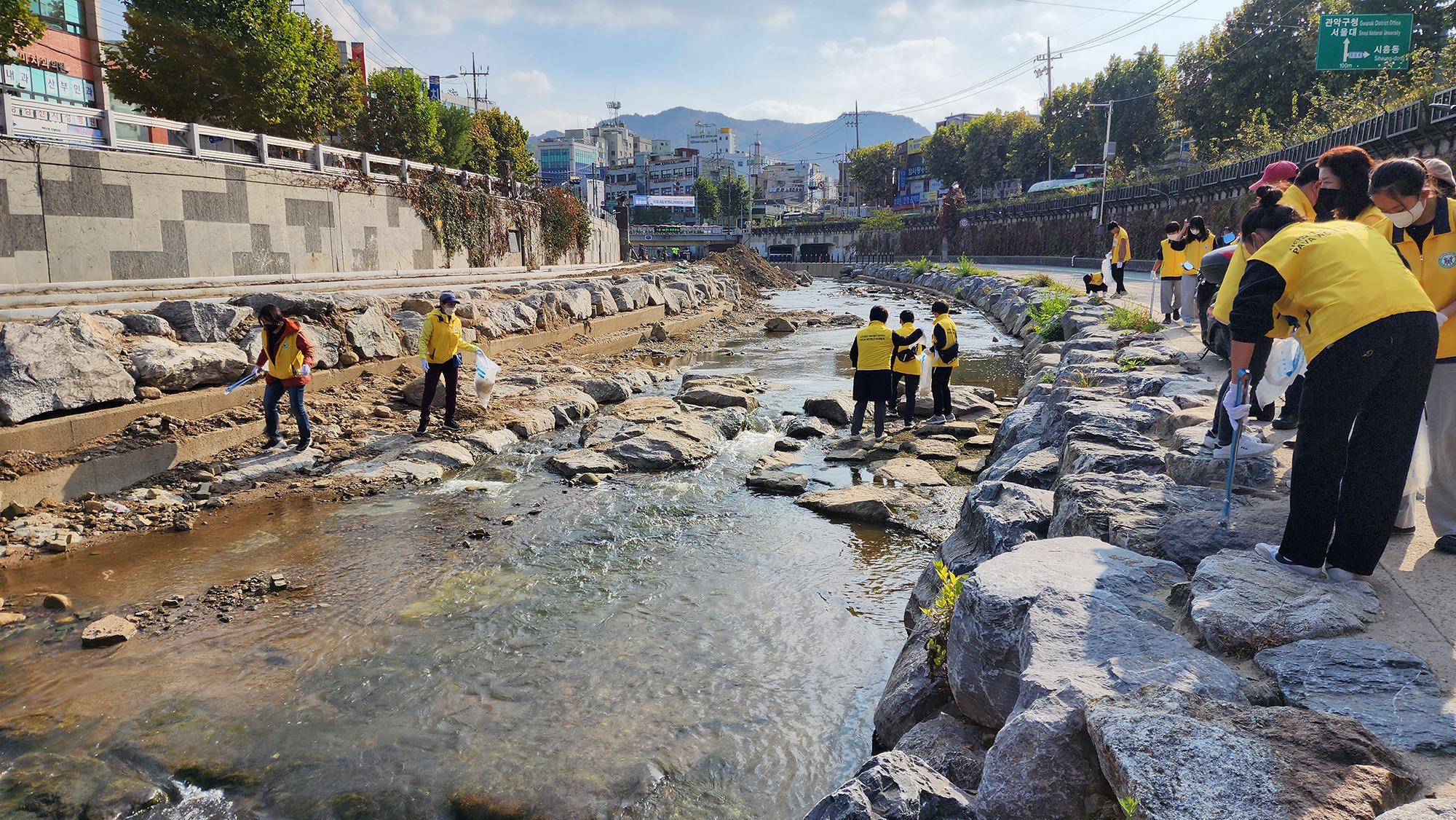 씨유리버 캠페인 현장 